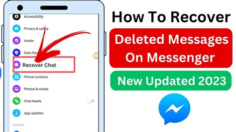 How To Recover Deleted Messages On Messenger New Updated Recover Deleted Facebook