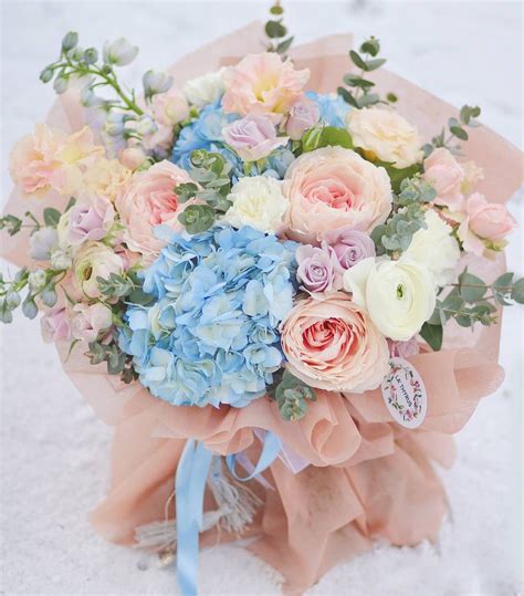 Sweet Pastel💙🍥 Bouquet Flowers Flora Floristic Botany