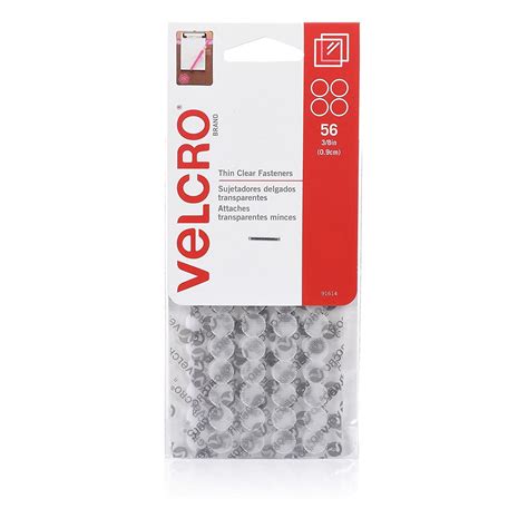 Velcro Brand Thin Clear Fasteners General Purpose Low Profile