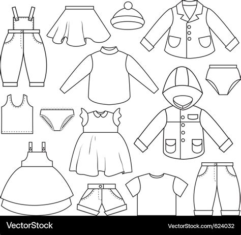 Kids Clothing Royalty Free Vector Image Vectorstock
