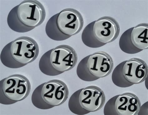 Perpetual Calendar Magnetic Numbers Bright White By Scrapitboards