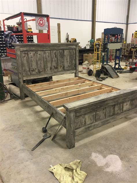 A really ornate frame may double. Free plans for making a queen size Farmhouse Bed | A ...