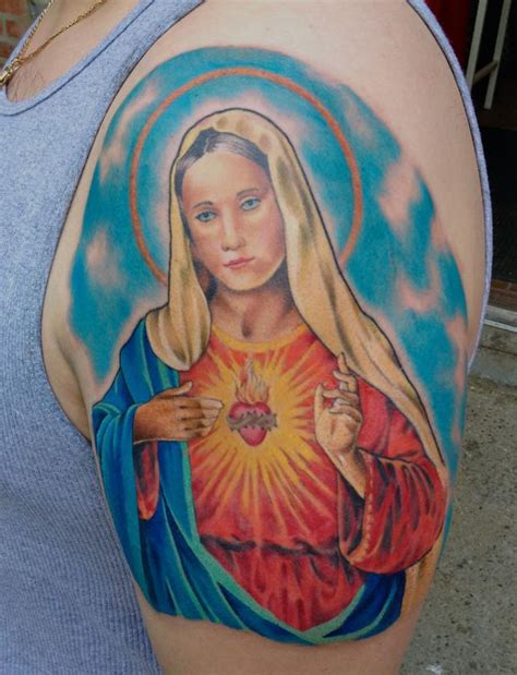 virgin mary tattoo by diego tattoonow