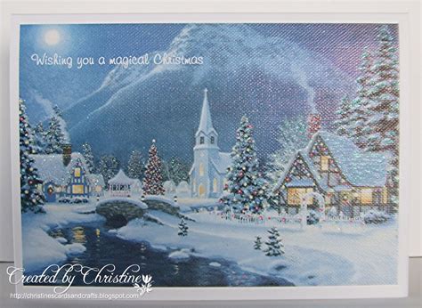 Christines Cards And Crafts Winter Scene At Christmas Card Club