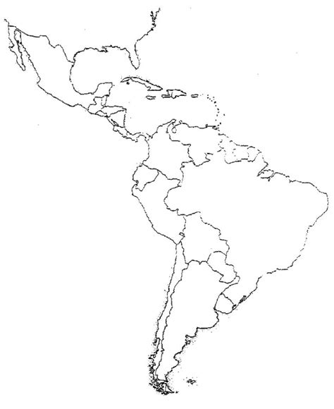 Printable Latin America Map