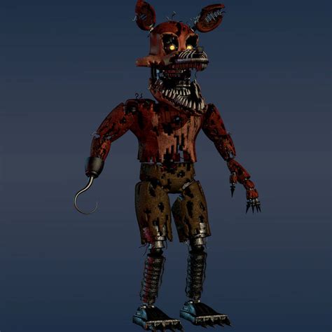 Nightmare Foxy V1 Finished Fnaf 4 Blender By Chuizaproductions On
