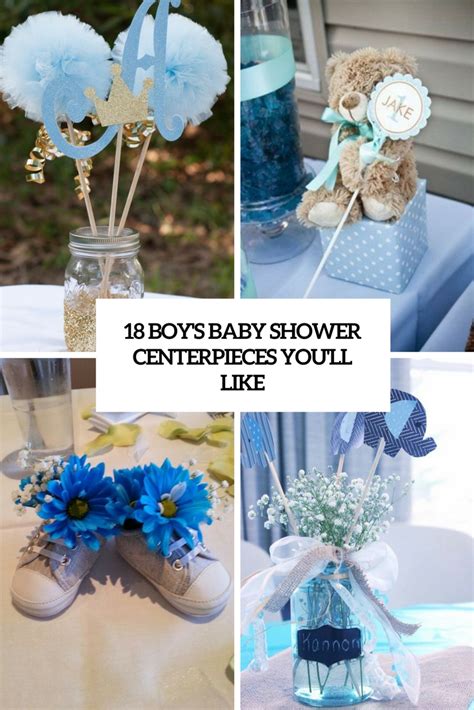 Blue hello little one baby shower decorating kit. 18 Boys' Baby Shower Centerpieces You'll Like - Shelterness