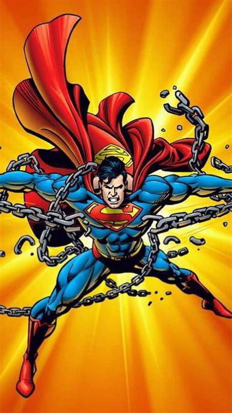 Superman Chained Up With Chains And Chain Around His Neck As If He Is
