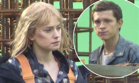 Tom Holland and Daisy Ridle shoot scenes for Chaos Walking | Daily Mail Online