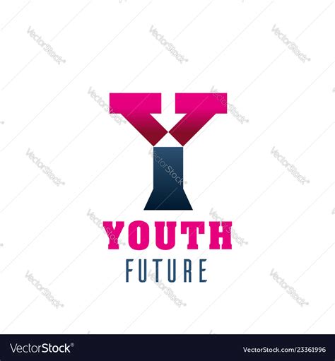 Youth Future Symbol For Young People Club Design Vector Image