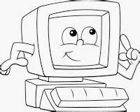 Imágenes de computadoras para pintar y colorear para niños | Material