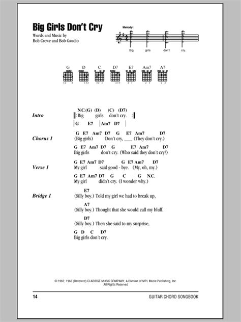 Maybe you would like to learn more about one of these? Big Girls Don't Cry | Sheet Music Direct