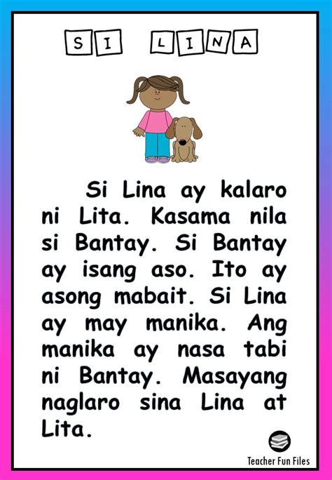 Teacher Fun Files Tagalog Reading Passages