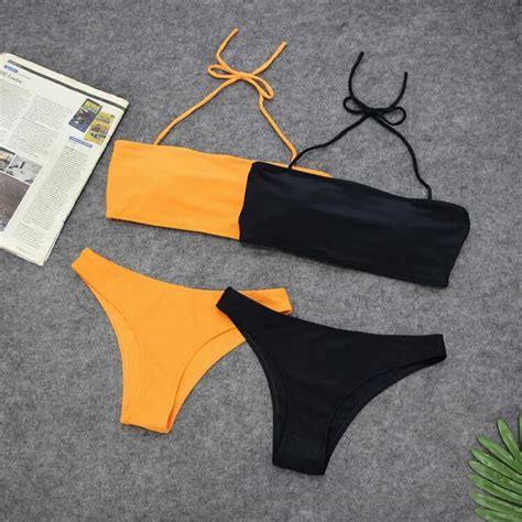 Sexy Bandeau Bikinis Women Push Up Brazilian Bikini Set Bandage
