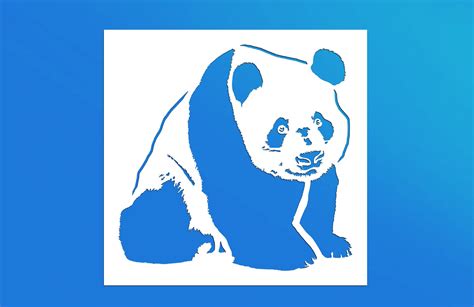 Panda Bear Reusable Stencil Many Sizes Etsy