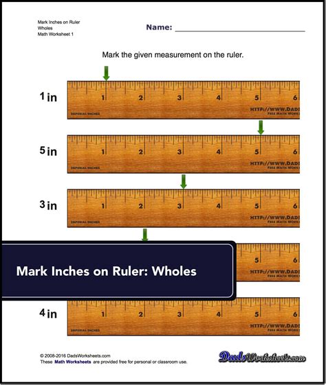 Teach Child How To Read Free Printable Measurement Worksheets Inches
