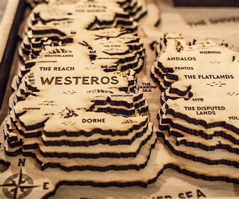 Game Of Thrones 3d Wood Map