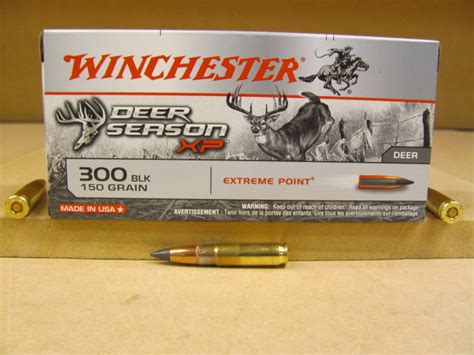 20 Round Box 300 Blackout 150 Grain Winchester Deer Season Xp Extreme