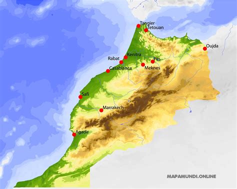 ⊛ Mapa De Marruecos Político And Físico Para Imprimir Hd · 2023