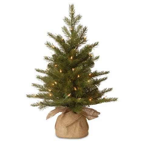 National Tree Pre Lit 2 Feel Real Nordic Spruce Small Artificial