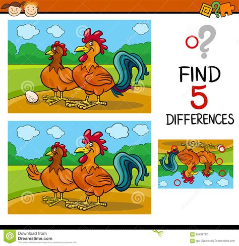 Task Of Differences For Child Stock Vector Illustration
