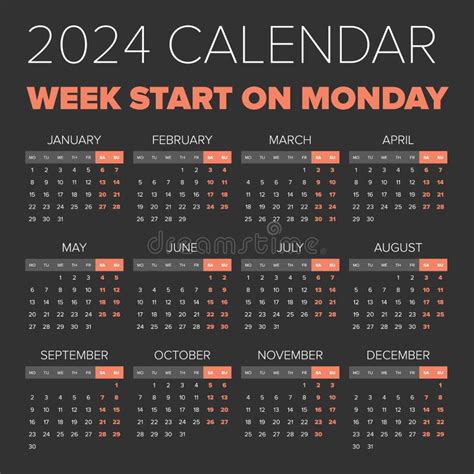 El Calendario Simple De 2024 Años Semanas Comienza El Domingo