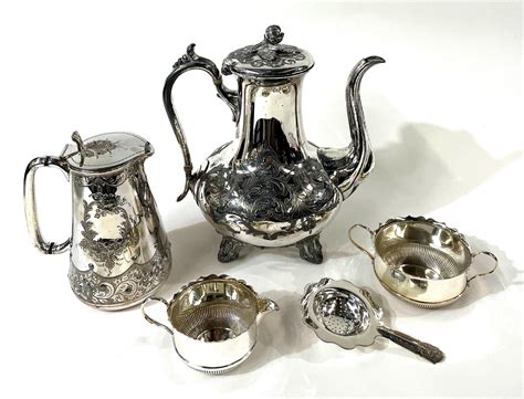 Lot An Antique James Dixon And Sons England Silver Plate Tea Service