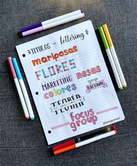 Apuntes Bonitos Letra Como Hacer Lettering Tutorial Bullet Journal