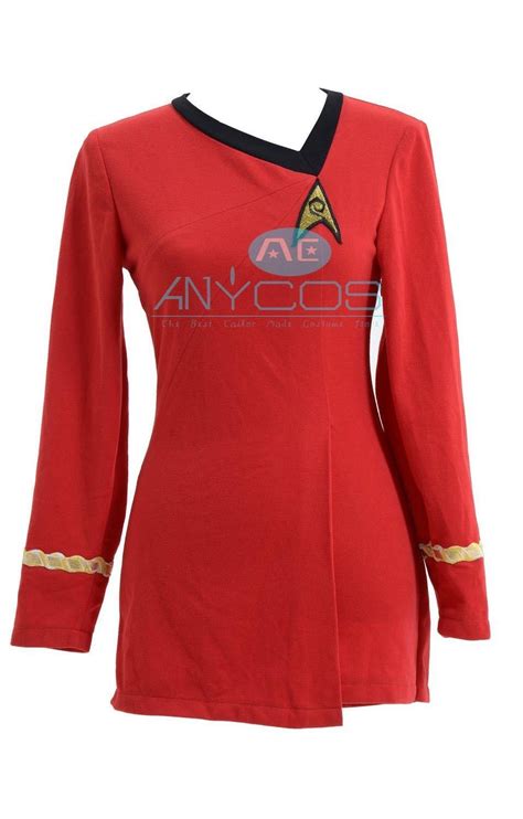 Star Trek The Female Women Duty Uniform Red Uniform Dress Full Sleeves