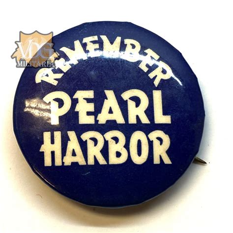 Ww2 Us Remember Pearl Harbor Pin Vdg Militaria