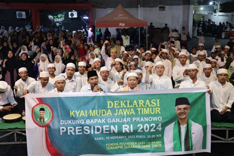 Dukung Ganjar Presiden 2024 Kyai Muda Di Jatim Peringati Maulid Nabi