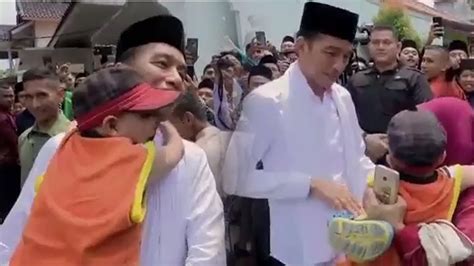 Viral Video Jokowi Dipeluk Anak Berkebutuhan Khusus Histeris Saat