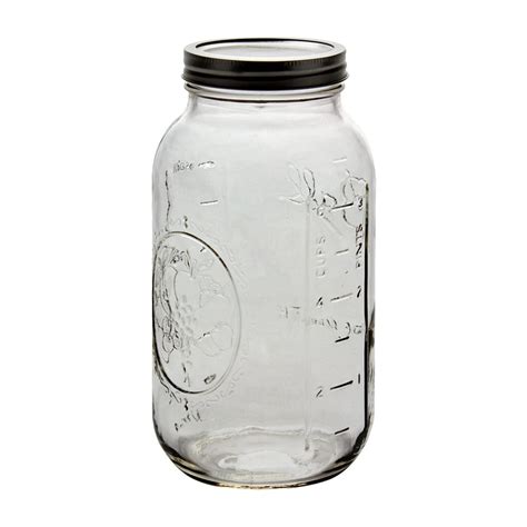 Modern Now Collectibles Oz Half Gallon Clear Glass Jar Ball Wide Mouth Canning Mason