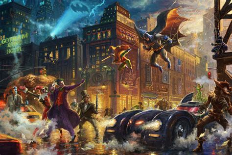 The Dark Knight Saves Gotham City Limited Edition Art Art For Sale