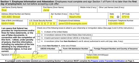How To Fill Out I 9 Form