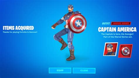 How To Get Captain America Skin In Fortnite New Youtube