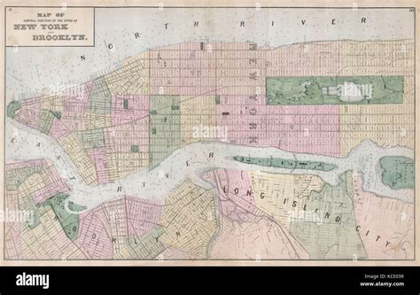 1873 Beers Map Of New York City Stock Photo Alamy