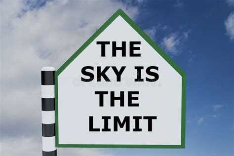 The Sky Is The Limit Concept Stock Illustration Illustration Of