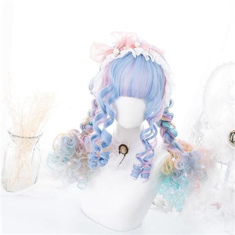 Pre Sale Lolita Harajuku Rainbow Wig Yc20942 Anibiu Rainbow Wig
