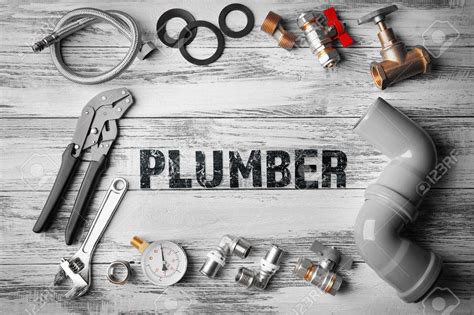 Free Download Plumbing Concept Plumber Tools Frame On Wooden Structure