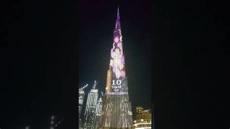 Burj Khalifa 10 Th Anniversary Celebration Dubai United Arab