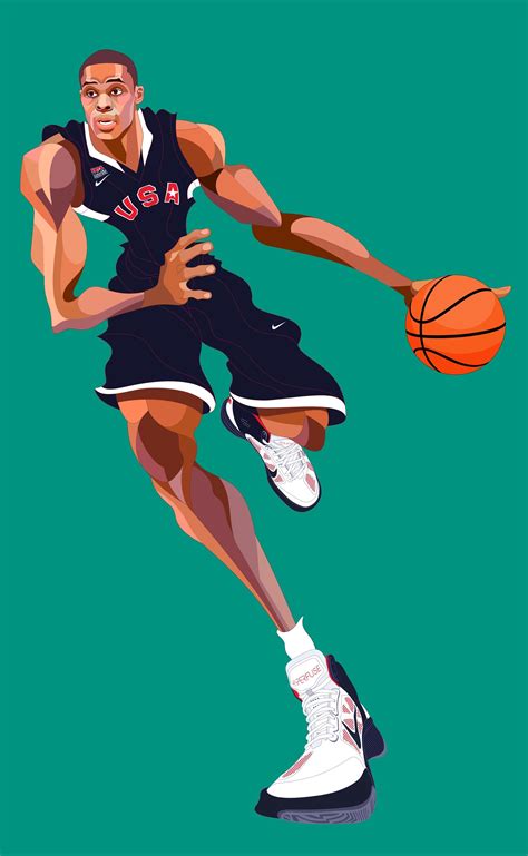 Nikes Cartoon Rendition Of Russell Westbrook Basketball Art Pop