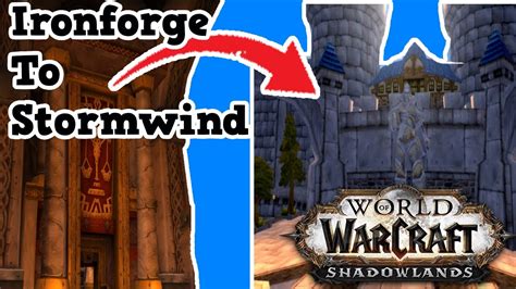 How To Get From Ironforge To Stormwind Shadowlands Wow Youtube