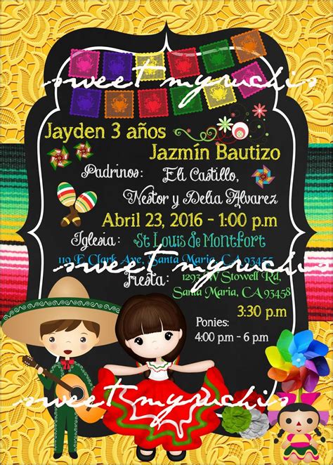 Invitaciones Fiesta Mexicana Ideas Para Las Fiestas Infantiles Para