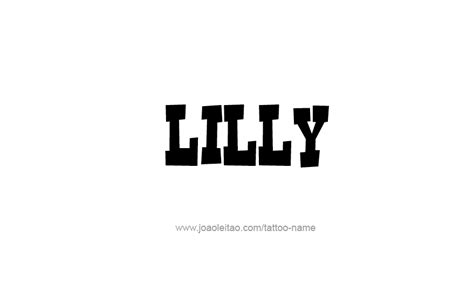The plant produces tall flower spikes that are adorned with large, showy flowers. Lilly Name Tattoo Designs