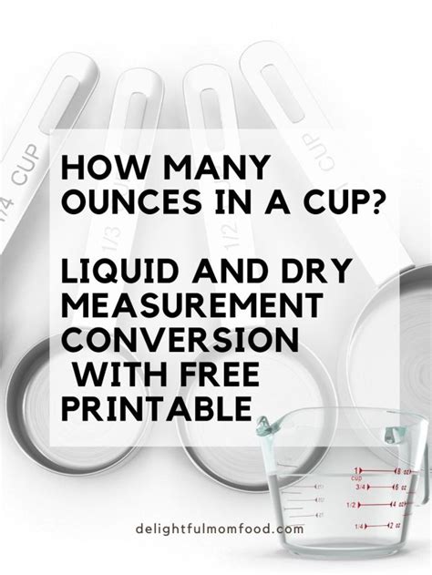 How Many Ounces In A Cup Liquid And Dry Conversions Food