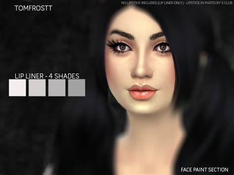 Sims 4 Ccs The Best Lip Liner Set By Tomfrostt