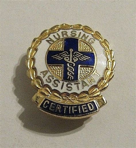 Vintage 1977 Certified Nursing Assistant Lapel Pin Back Lp 45 Ebay
