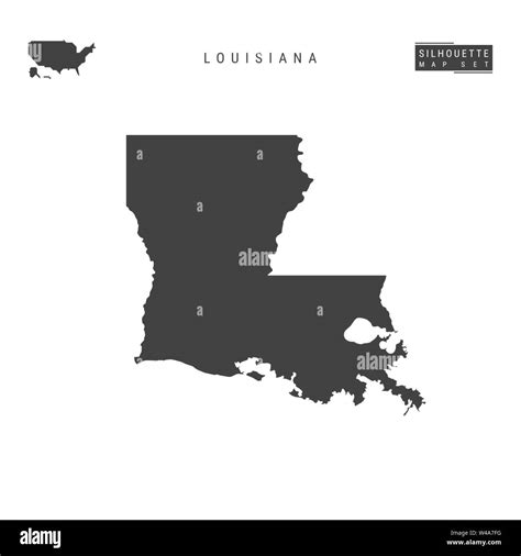 Louisiana Us State Blank Vector Map Isolated On White Background High