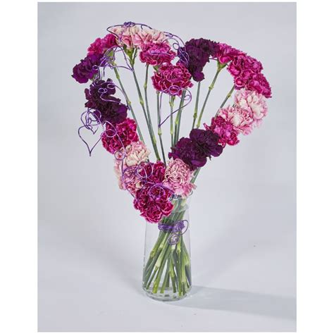 Multi Purple Carnation Create A Perfect Heart Shaped Floral Design